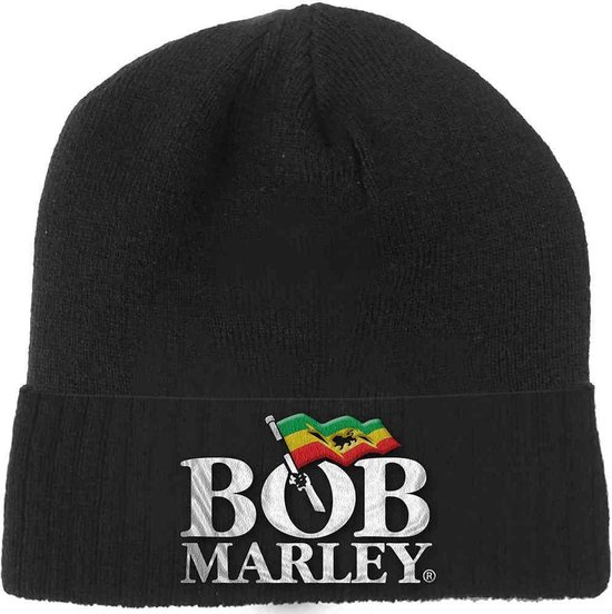 Bob Marley - Logo Beanie Muts - Zwart