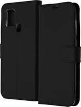 Samsung Galaxy A21s Hoesje Met Pasjeshouder - Accezz Wallet Softcase Bookcase - Zwart