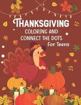 Thanksgiving Coloring and Connect The Dots For Teens