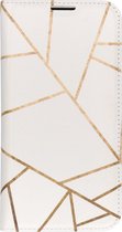 Design Softcase Booktype Samsung Galaxy S10e hoesje - Grafisch Wit / Koper
