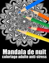 Mandala de nuit coloriage adulte anti-stress