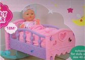 poppenbed paars/ baby poppenbedje wieg vanaf 18 mnd