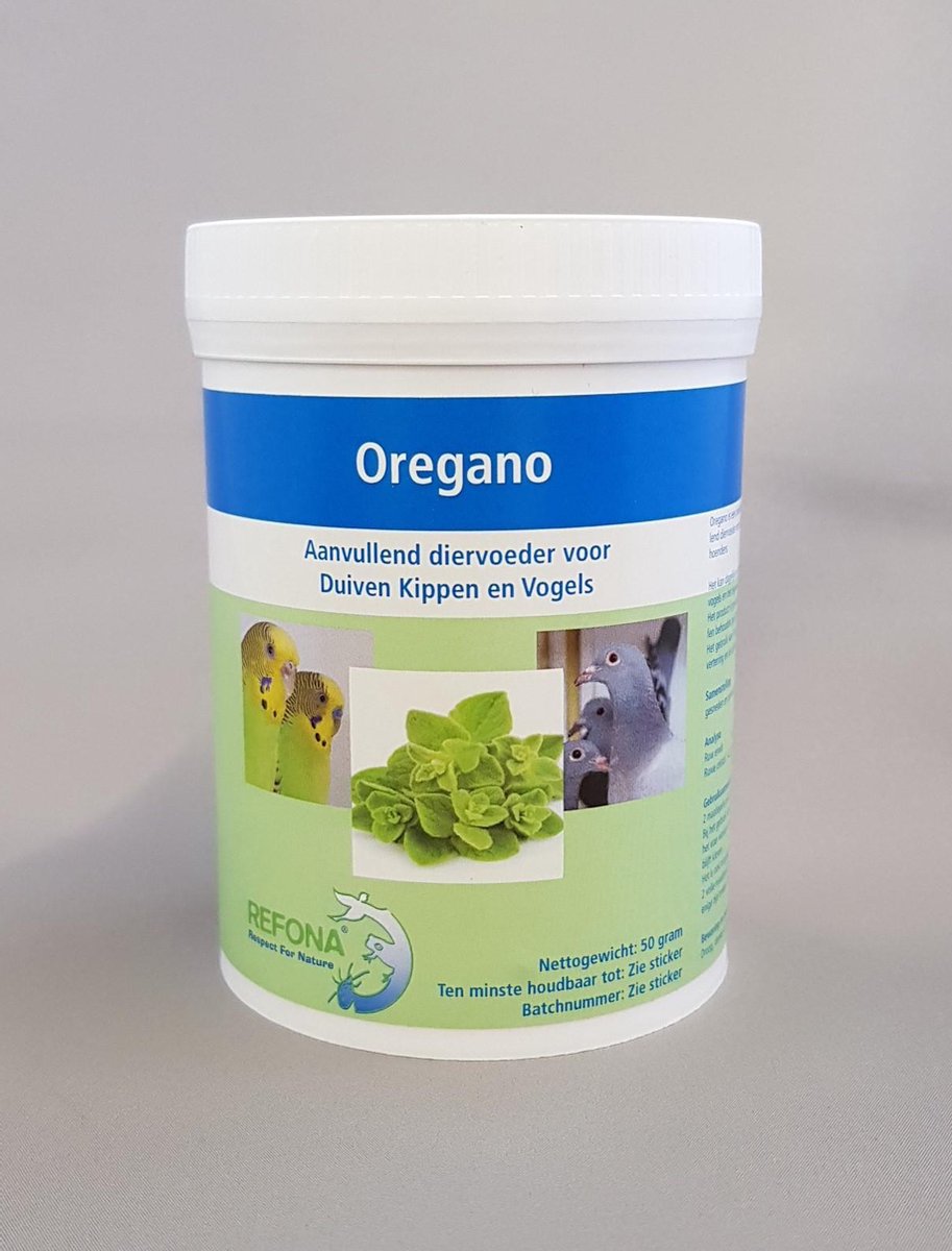 Oregano Poeder (50 gram) - voedingssupplement voor vogels voor een betere vertering
