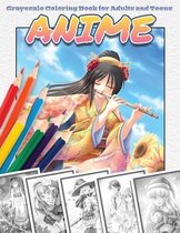 Anime Grayscale Coloring Book for Adults and Teens