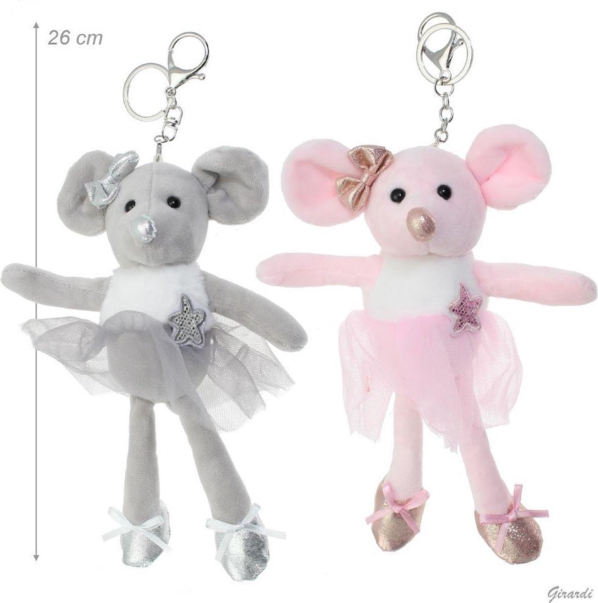 WANDIC 24 stuks ballet sleutelhanger sleutelhanger, 4 kleuren ballet