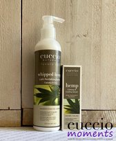 Hemp Body @ Home - Geschenkset - Cuccio Light Revitalizing Butter 237 ml Whipped Hemp - Hemp Calming & Cooling Serum- bevat Hennepzaadolie - verjongd - kalmeert - hydrateerd - ontstekingsremm