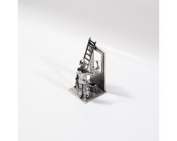 Beeldje glazenwasser - tin - Schoonmaakbedrijf - jubileum geschenk - cadeau glaszetter