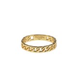 Lauren Sterk Amsterdam - ring - chain - medium - verguld goud - coating