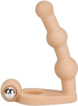 Ultrasofte Cockring met vibrerende buttplug voor anale penetratie - 16.5 cm