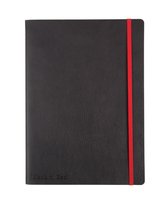 Oxford Black n' Red - Notitieboek - B5 - Lijn - 144 pagina's - leren kaft