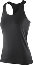 Spiro Dames/dames Softex Stretch Fitness Mouwloze Vest Top (Zwart)