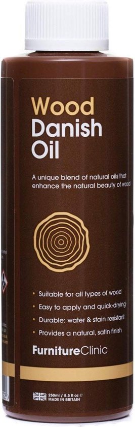 Deense Hout Olie 250ml - Natuurlijke Satijnen Afwerking - Hout Verzorging - Danish Wood Oil 250 ml
