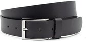 Heren riem zwart 3.5 cm breed - Zwart - Casual - Leer - Taille: 90cm - Totale lengte riem: 105cm - Mannen riem