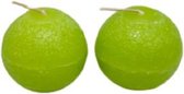 2x rustik lys - rustic ball groen