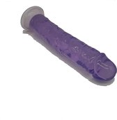 Paarse Dildo - 20 cm lang, 4 cm doorsnee - Met sterke zuignap