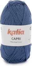 Katia Capri - kleur 155 Medium blauw - 50 gr. = 125 m. - 100% katoen