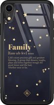 iPhone XR hoesje glass - Family is everything | Apple iPhone XR  case | Hardcase backcover zwart