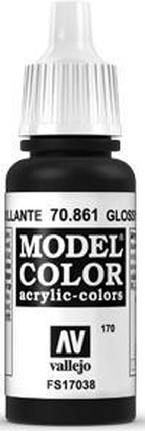 Vallejo Black Grey Model Color Paint, 17ml