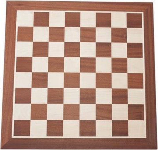 Afbeelding van het spel Luxe houten schaakbord staunton 5  -48 x 48  cm  - veldgrootte 50 mm