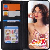 EmpX Apple iPhone X/XS TPU/Kunstleer Zwart Boekhoesje