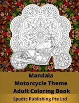 Mandala Motorcycle Theme Adult Coloring Book