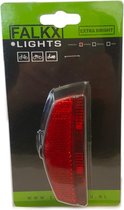 achterlicht 2 leds batterijen 80 x 50 mm rood