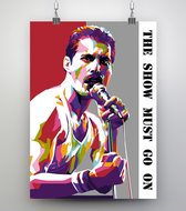 Poster WPAP Pop Art Freddie Mercury - Queen