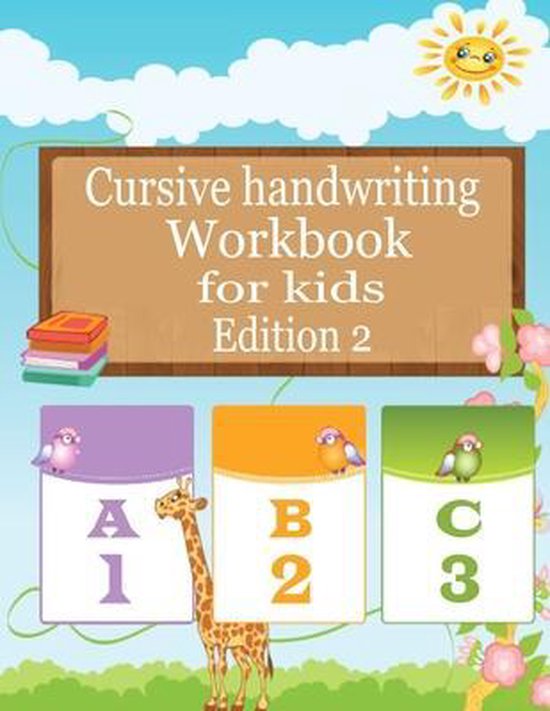 Cursive Handwriting Workbook for kids edition 2 - cover