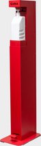 Type bright color –staande desinfectie dispenser zuil- Met voetbediening. Maatvoering H1021 x B100 x D200 mm - 10.6 kg - Verstelbare Houder voor verschillende typen flessen 160-240mm. Incl. lege navulfles + pomp 1 liter. Kleur Rood RAL 3000.