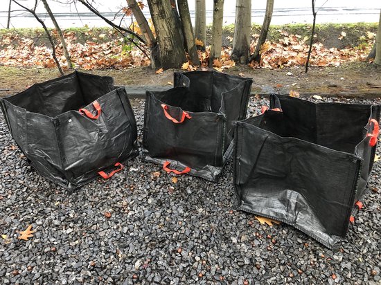 Tuinafvalzak - onkruidzakken - bladzakken - tuinafval - groenafval zak - gebruik voor tuinonderhoud - puin zak - 240 Liter - tuin tas - groenafvalzak - snoeiafval zak - zeer stevig — afbeelding 4