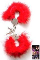 Secret Play Black Plush And Marabou Handcuffs