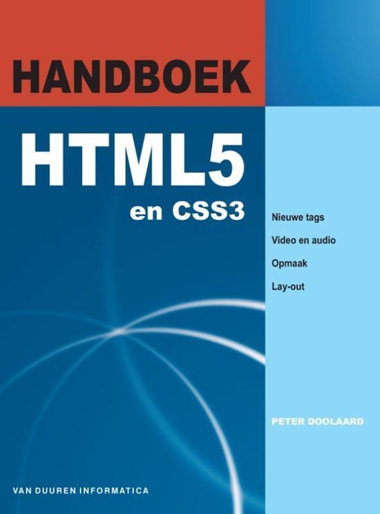 Cover van het boek 'Handboek HTML 5' van P. Doolaard