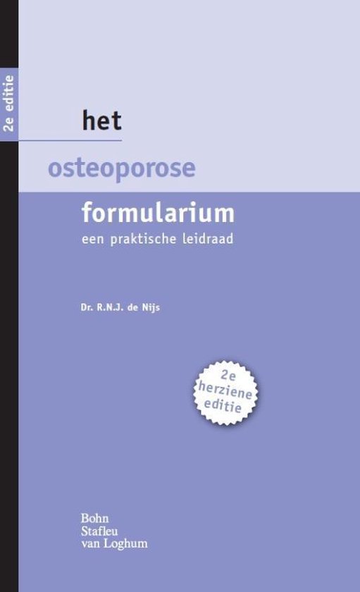 Cover van het boek 'Het osteoporose formularium / druk 1'