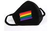 GetGlitterBaby - Katoen Mondkapje  / Wasbaar Mondmasker - Pride Gaypride Regenboog Vlag