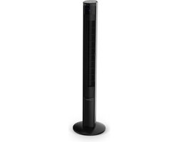 Turbo Tower ventilator Thomson zwart 116 cm, 3 snelheden, touchscreen, afstandsbediening, timer, draaifunctie