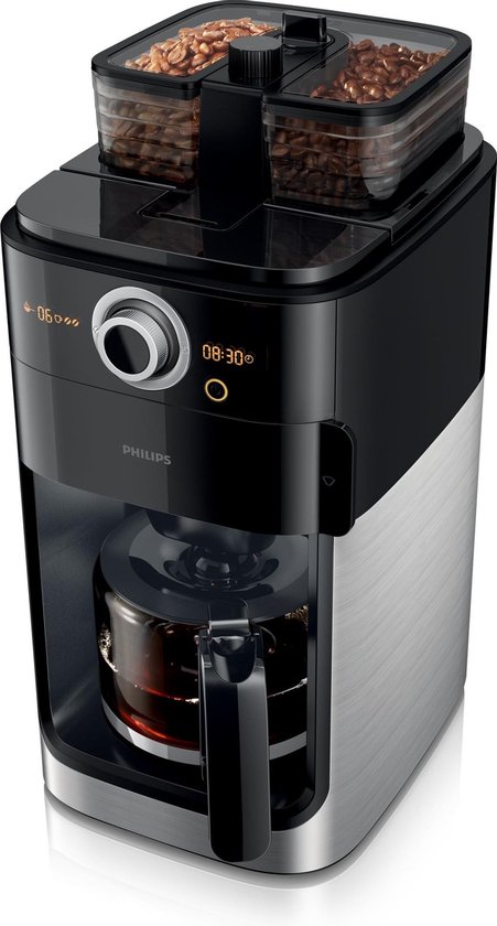 Instelbare functies voor type koffie - Philips HD7769/00 - Philips Grind & Brew HD7769/00 - Koffiezetapparaat - Zwart, metaal