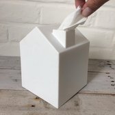 UMBRA tissue cover huisje - kunststof wit