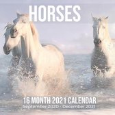 Horses 16 Month 2021 Calendar September 2020-December 2021
