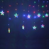 Dolami Sterrengordijn - 2,6 meter - Multicolor - 8 Lichteffecten - Voor Binnen En Buiten - Veilige Kerstverlichting