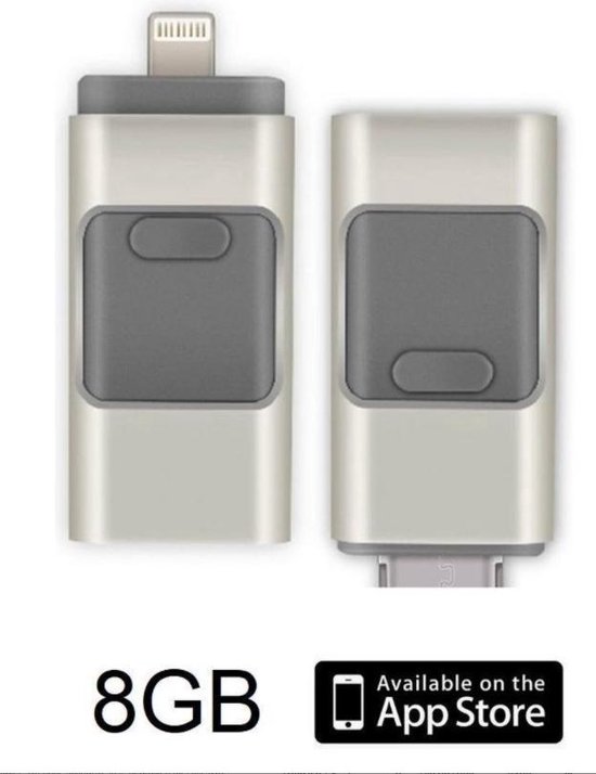 DrPhone Flashdrive 8 GB USB Stick iPhone / iPad / Samsung USB Stick – Micro USB Naar USB Type A – Geheugenstick Data