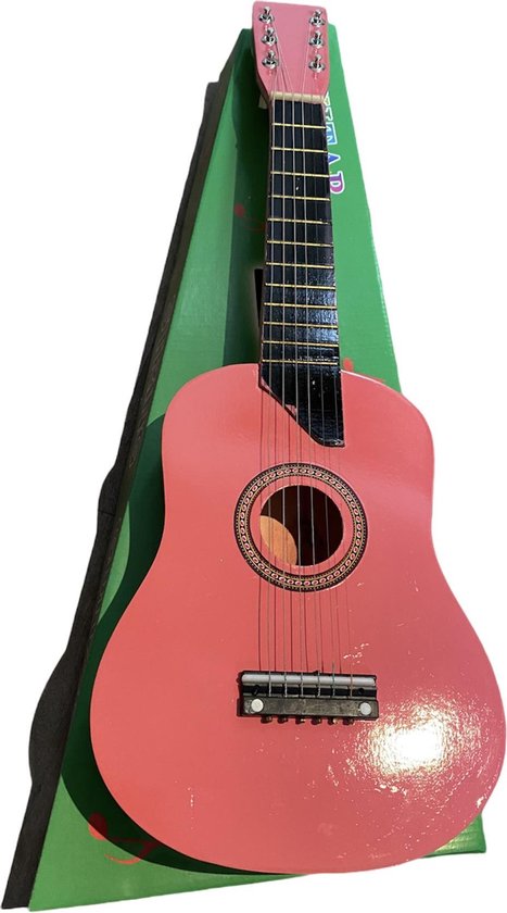 Guitare enfant 62 cm rose avec 6 fils | bol.com