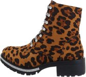 Boots leopard print bling bling maat 39
