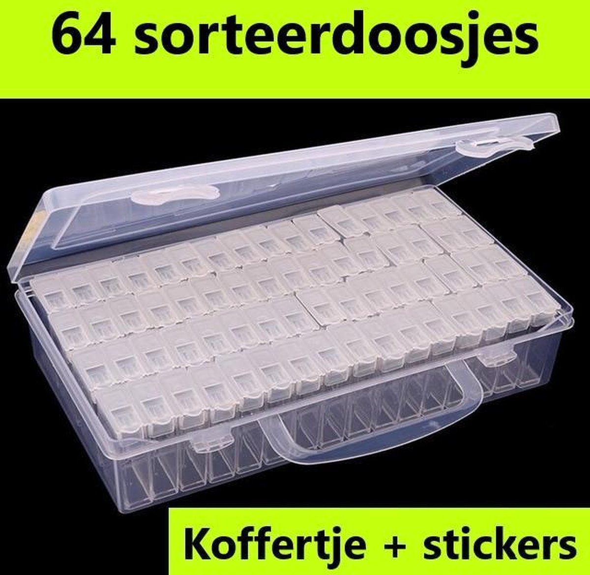 24 Vakjes Diamond Painting Opbergdoos, 20g Grote Capaciteit, 4,2
