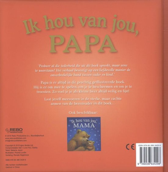 Ik hou van jou, papa, Melanie Joyce 9789036634298 Boeken bol