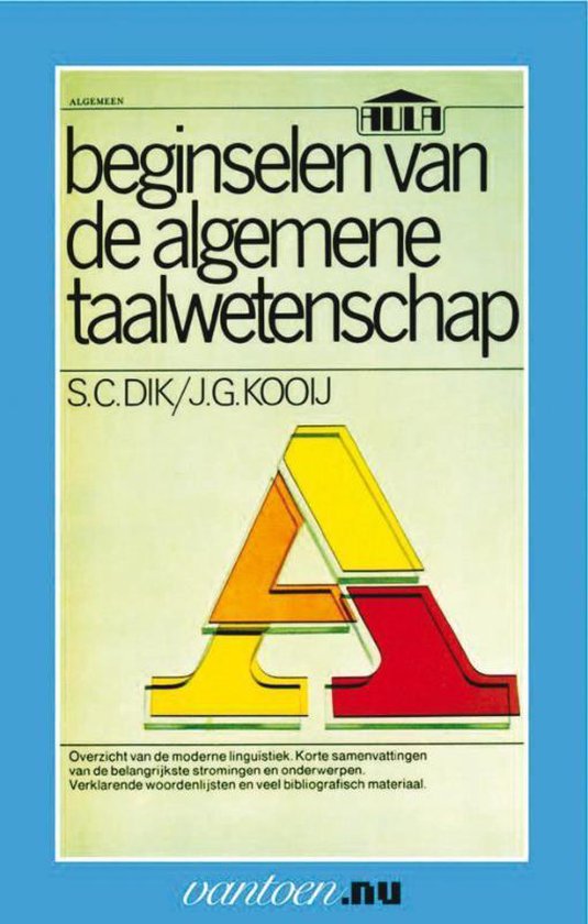 Vantoen.nu - Beginselen van de algemene taalwetenschap - cover
