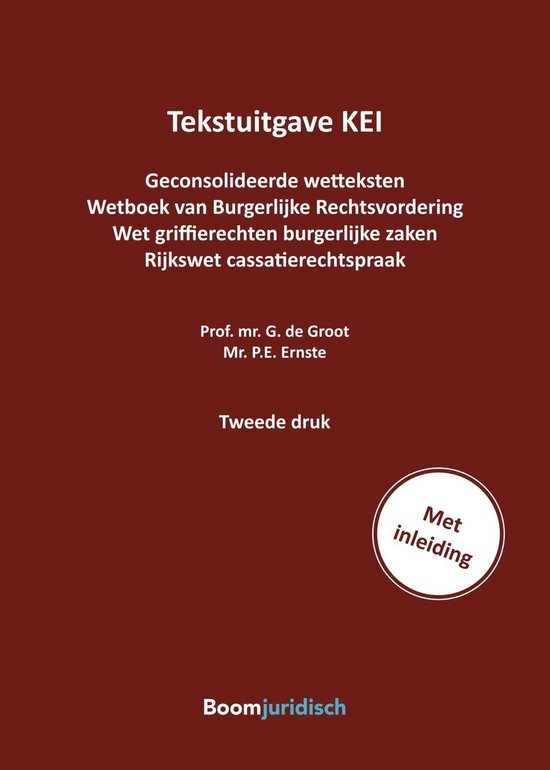 Boom Juridische wettenbundels  -   Tekstuitgave KEI - cover