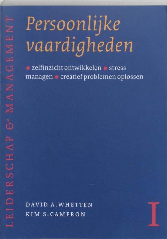 Cover van het boek 'Leiderschap en Management I. Persoonlijke vaardigheden' van Kim S. Cameron en David A. Whetten