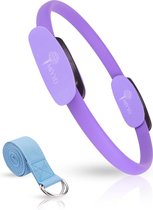 MIYYO Pilates ring Paars | Inclusief gratis yoga riem (blauw) t.w.v. 9,95 | Yoga ring | 38cm