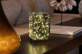 DistinQ LED kubus hoog - sfeerverlichting - spiegelglas met infinity effect – 25 LED lampen - kerstverlichting - 12x12x20cm