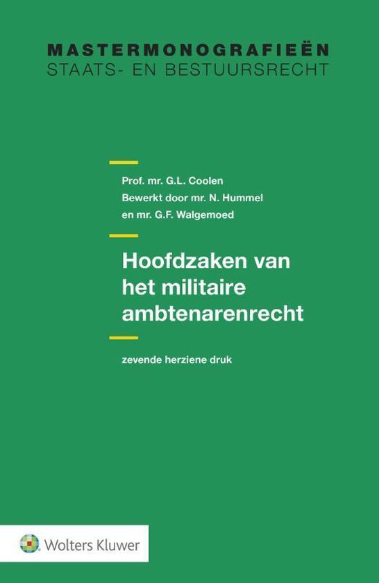 Hoofdzaken van het militaire ambtenarenrecht - cover